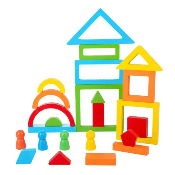 Blocs de construction Montessori avec modèles – Jeu éducatif pour enfants au Maroc