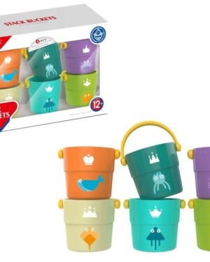 Jeu de bain seaux à empiler bébé Montessori Maroc