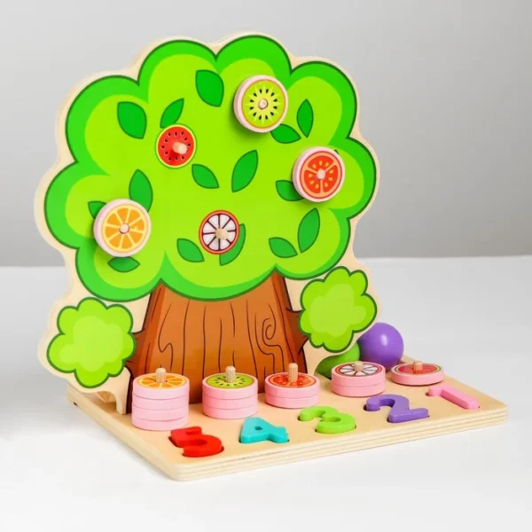 Toboggan à balles - Puzzle de calcul - Arbre de fruit - Chiffre 1-5