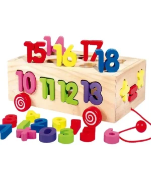 Boite des chiffres à encastrer Montessori en bois