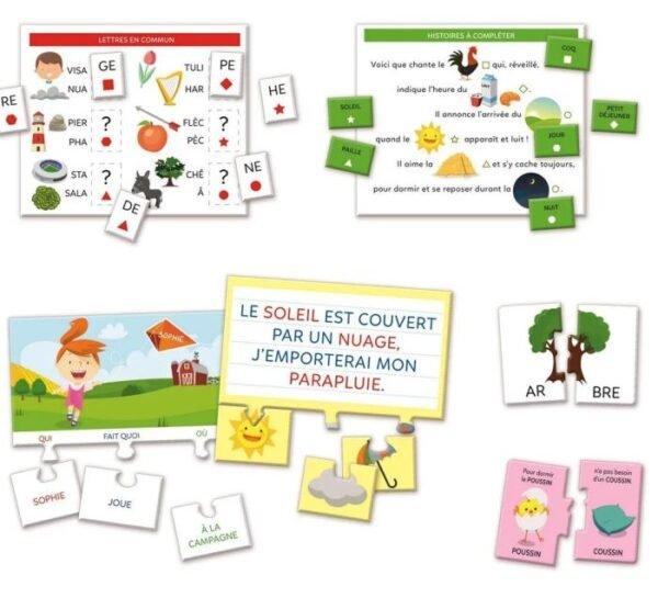Jeu d’apprentissage de la lecture pour enfants – Stimule lecture, concentration et motricité fine, jouet éducatif disponible au Maroc