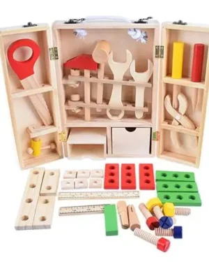Malette d’outils bricolage en bois jouet éducatif Maroc