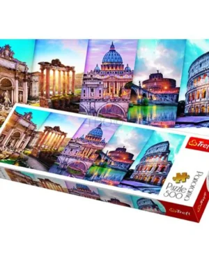 Puzzle de 500 pièces représentant Rome en Italie, favorisant la concentration et la motricité fine des enfants et adultes au Maroc.