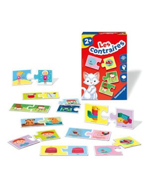 Le jeu des contraires pour enfants 2 ans+ – Jouet éducatif Montessori, développe logique, apprentissage des opposés et motricité fine, disponible au Maroc