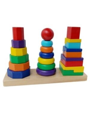 Tiges géométriques multicolores Montessori – Jouet éducatif pour enfants, stimule apprentissage des formes, motricité fine et créativité, disponible au Maroc