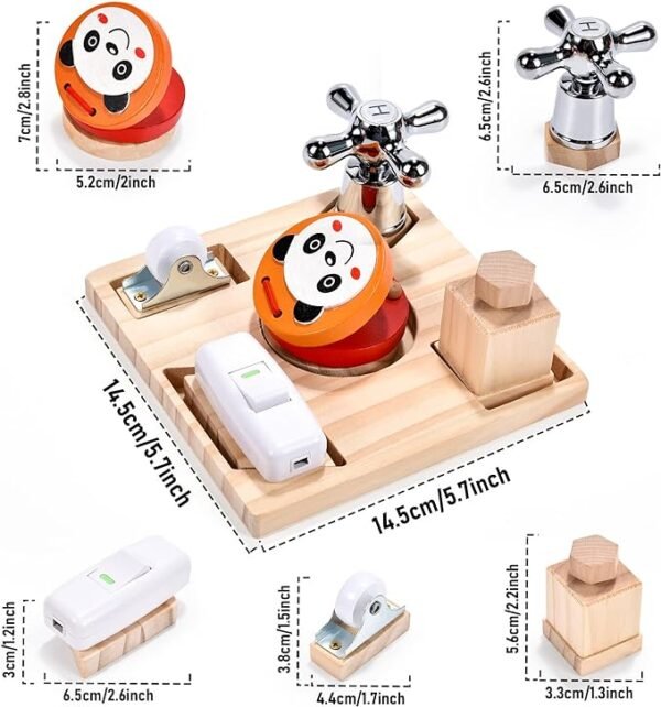 Busy Board pour bébé – tableau d’activités en bois éducatif