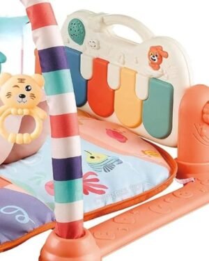 Tapis d’éveil piano pour bébé avec arches colorées et jouets