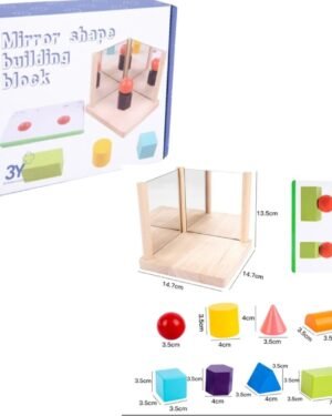 Blocs 3D avec miroirs pour enfants – jeu sensoriel et de construction pour éveiller la curiosité et la perception visuelle