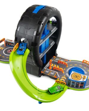 Jeu de station et circuit avec camions et engins de construction – jouet éducatif pour enfants passionnés de chantiers