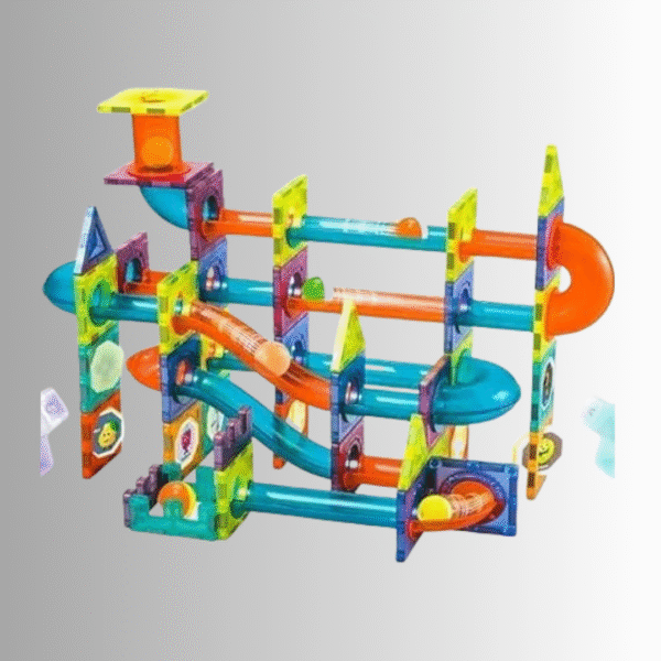 Jeu de construction magnétique coloré de 96 pièces pour enfants, formes géométriques à assembler