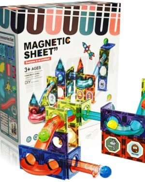 Jeu de construction magnétique 42 pièces avec plaque flexible pour enfants