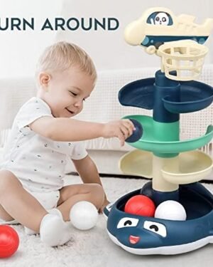 Tour à balle Montessori en forme d’avion pour bébé, jouet éducatif et sensoriel.